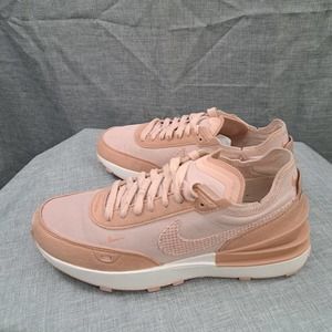 %Nike Waffle One Trainer Womens Tennis Shoes Pink Oxford Rose Size 7.5 / A 34